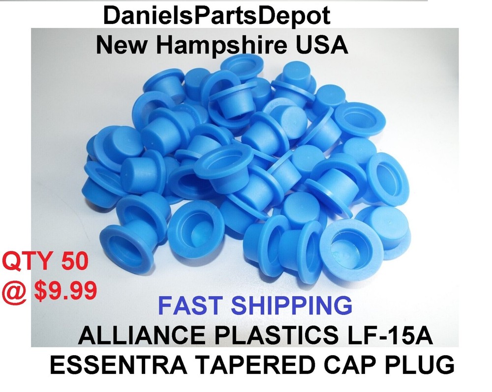 x50 1/2″ Tapered Blue Cap Plug LDPE 10-05062 LF15A Alliance Plastic protective
