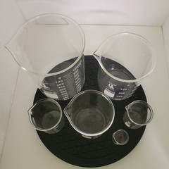 Karter Scientific Low Form Glass Beaker 6 Piece Set 10, 50, 100, 250, 500, 1000