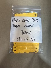 Lot of 10 Klever Kutter Box Tape Cutter Knife Double Shielded Blade Yellow