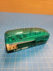 Rapid X-RAY Green Transparent Stapler Vintage Translucent Office Desktop Sweden