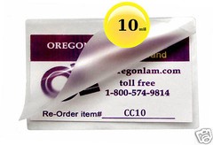 Hot 10 Mil Laminating Pouches Credit Card size 2-1/8 x 3-3/8 [100/pack] Clear