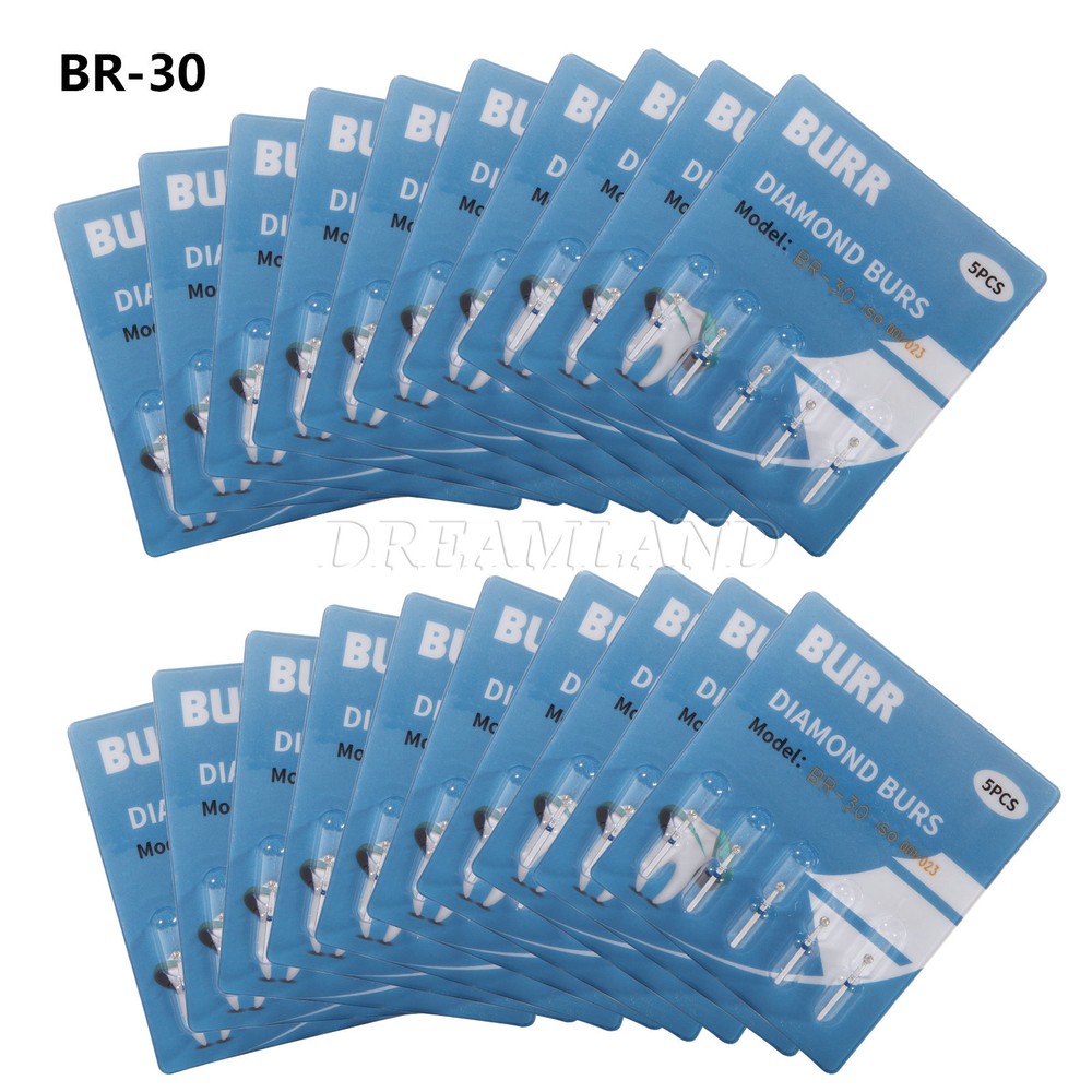 20 packs Dental Diamond Burs Ball Round FG 1.6mm BR-30 Fit High Speed Handpiece