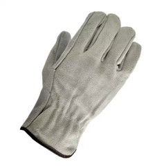 Premium Split Cowhide Large Straight Thumb Leather Gloves (3-Pair)