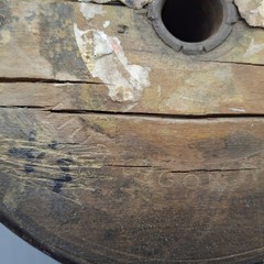 Maring Wire Co White Cloth 16-18 gauge Copper Wire on Wood & Steel Spool, 1920’s