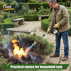Propane Torch Weed Burner, Adjustable Flame Thrower with Detachable Handle