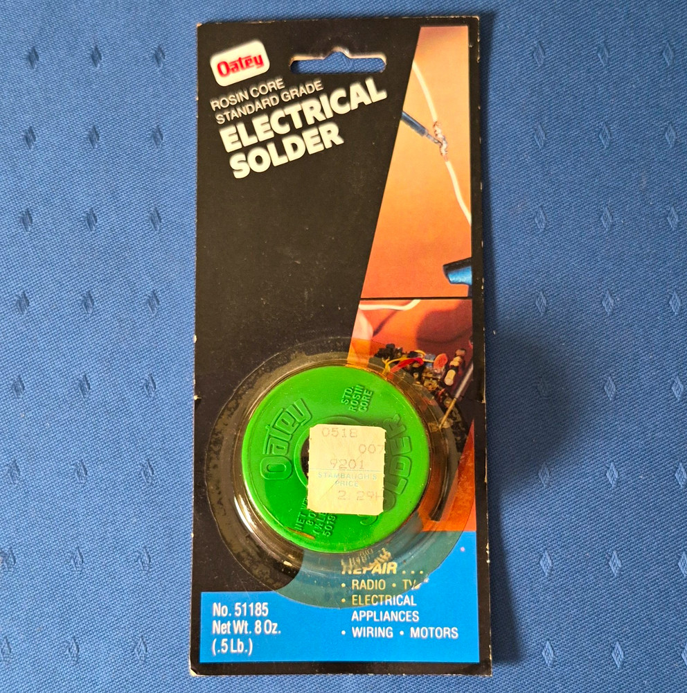 Oatey Rosin Core Electrical Solder Wire 0.062 in 8 oz MPN 51185