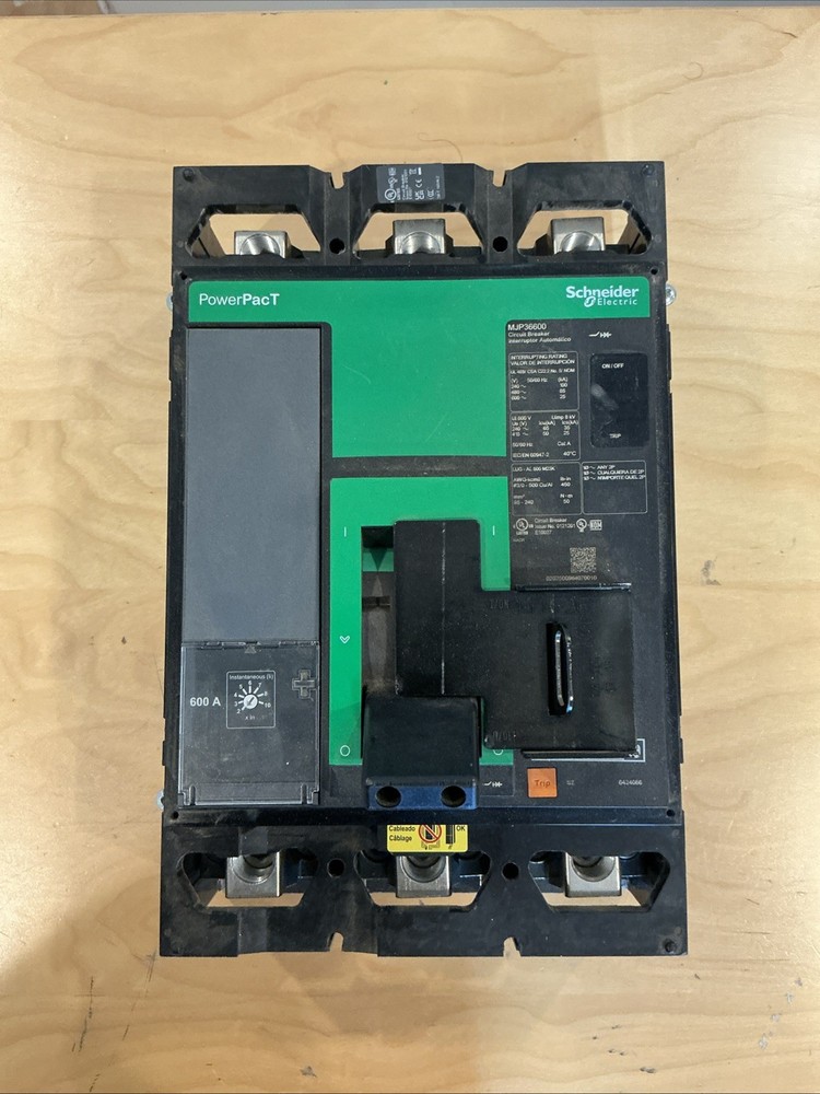 600 Amp MJP36600 Mj600 3 Pole 600VAC PowerPact Main Circuit Breaker