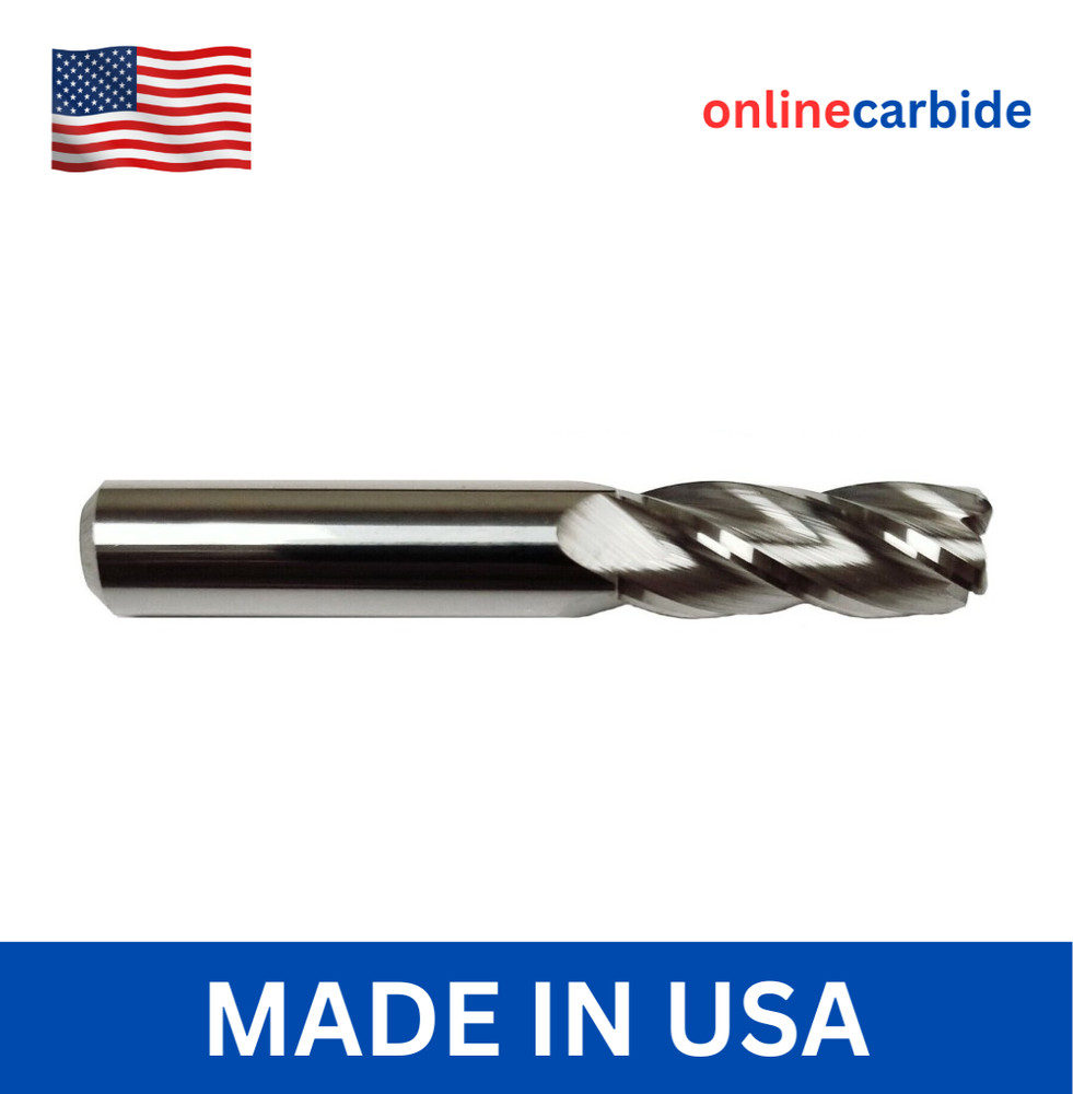 1/4″ 4 FLUTE CARBIDE END MILL – .060 CORNER RADIUS
