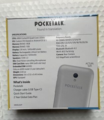 Pocketalk S Voice/Text Translater w/ HD Translation Camera PTSGW-US White NEW