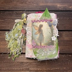Fairy Junk Journal Silver Pink Boho Woodland Grungy Softcover 3 Signatures