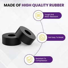16 Pcs Multi Purpose Rubber Spacers 1 Inch OD x 3/8 Inch ID x 1/2 Inch Thick