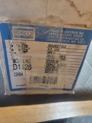 Fasco Motors D1126 71635755 208-230 Volt 60/50Hz 1550/1300 RPM 1/15 HP
