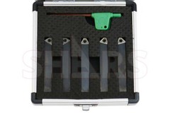 SHARS 5PC 3/8″ INDEXABLE TURNING TOOL BIT + INSERTS + CERTIFICATE ^]