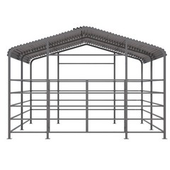 13x13FT Metal Livestock Shelter Heavy Duty Steel Barn for Horse&Cattle Free Ship