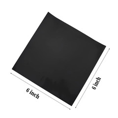 2 Pack Self-Adhesive Rubber Pad Sheet, 6 X 6 Inches, Black,Thin Silicone Rubber