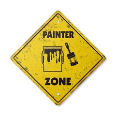 Painter Vintage Crossing Sign Xing Plastic Rustic brush mineral spirits supplies