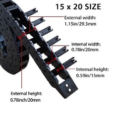 Drag Chain Cable Carrier Open Type R28 Wire Cable Chain CNC Router Mill15*20 R28