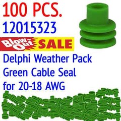 WEATHER PACK 12015323 Delphi Automotive Cable Seal Green Weatherpack – 100 pcs