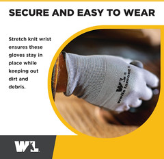 Wells Lamont Pack Nitrile Work Gloves | Lightweight, Abrasion Resistant, Blue/Gr