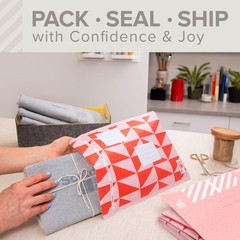 Scotch Poly Bubble Mailers, Assorted Red Designs, Size 2 8.5 in x 11 in,