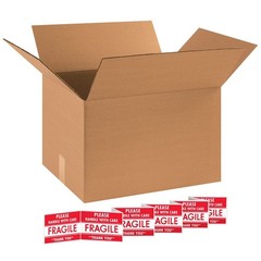 Medium Shipping Boxes 18″x14″x12″ – 20-Pack Corrugated Cardboard for Packing, Mo