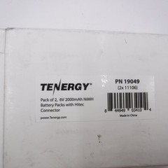 2 Pack Tenergy 19049 Battery Pack W/ Hitec Connector 6V 2000mAH