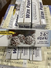 9 PACK Durable Value Waxed Paper / 75-sq. ft. roll / (12”x25yds) Each, Made USA