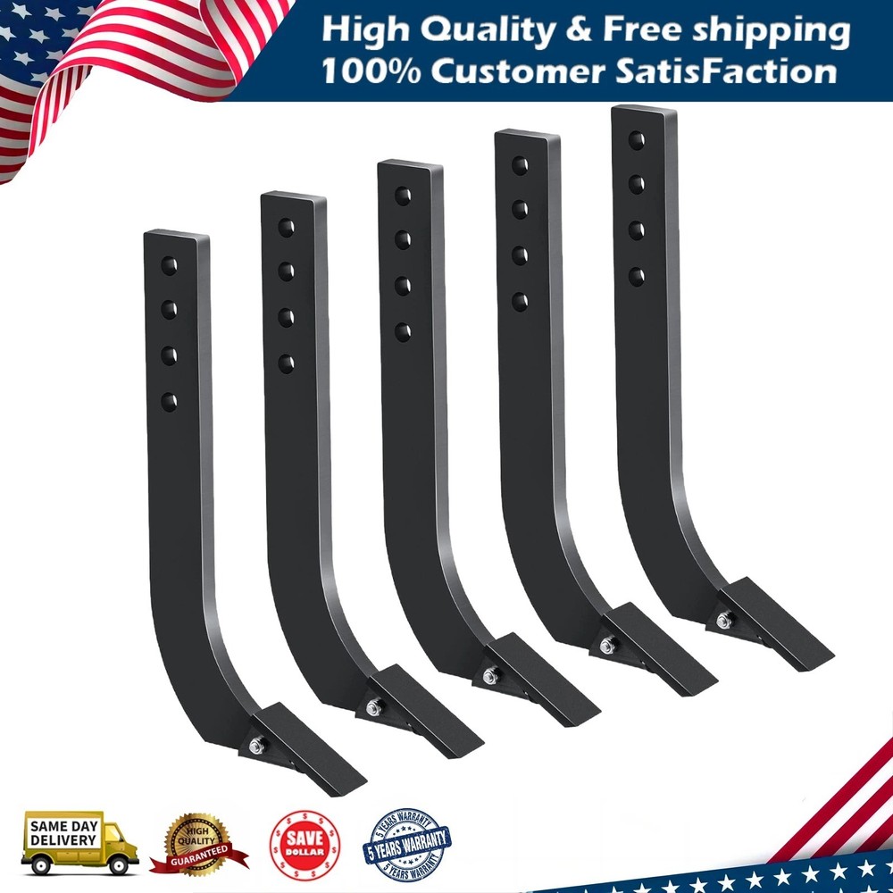 5Pack Box Blade 18” Ripper Shank 3 Hole Box Scraper Shank with 4 Holes Plowing
