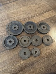 9 South Bend 9″ Lathe 72 64 60 56 48 46 44 40 32 Tooth Change Gear, 9/16″ Bore