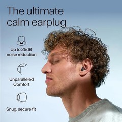 Alpine Silence Earplugs, V-Shape, Oval Tips, XS/S/M/L, Black