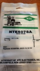 NTE 1W ZENER DIODE SELECT VOLTAGE FROM MENU