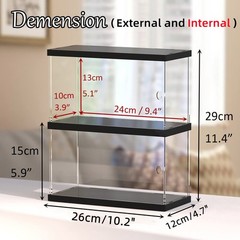 Clear Acrylic Display Case for Mini Funko Pop Figures with Light, 2 Layer Sto…