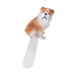 Supreme Housewares Bulldog Cheese Spreaders, Hand-Painted Resin