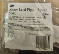 3M 5301 Motor Lead Pigtail Splice 1000 Volts or Less
