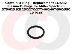 169232 Plasma O-Rings for Miller ICE-25C/27C/27T/40C/40T/50C/55C (10 Pack)