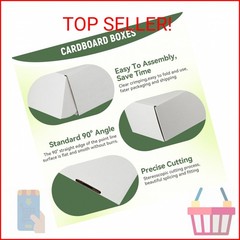 25 Pack 6″x4″x1″ inch Small Shipping Boxes White Corrugated Cardboard Box for Sm