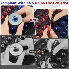 66 Pcs Thread Checker Nut and Bolt Thread Checker Set with 35 Inch and 31 Metric