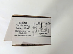 SHUNT CAT 06703 MAXIMUM BOLT TORQUE 50 INCH POUNDS 5Amp 50mV