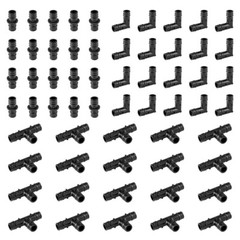 EFIELD 60 PCS Pex A Poly Expansion Fittings 1/2″ Combo: Elbow Coupler Tee (20/Ea