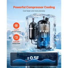 Uimoso Industrial Water Chiller 5460BTU/h Cooling System with Compressor 3.4 GPM