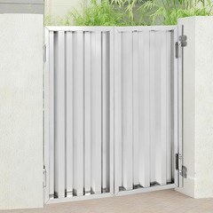 Stainless Steel Double Half Entrance Partition Door 180° Two-Way Auto-Closing