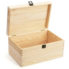 yarlung Unfinished Wooden Box with 11.8 x 7.9 x 5.9 inches, Light Brown