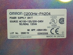 OMRON C200HW-PA204 POWER SUPPLY UNIT 12250980476