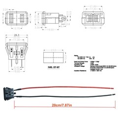 2Pcs 2 Pins US Power Socket Plug Panel 10A 125V AC Panel Mount Outlet Industr…