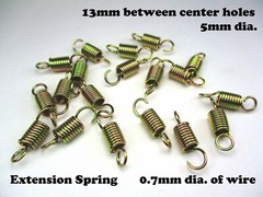 10pcs Strong Small Tension Springs 13 x 5mm Dia (0.50″ x 0.20″) Dual Hooks – USA
