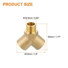 2pcs Brass Tee Pipe Fitting G3/8″ x 3/8″ x 3/8″ 3 Way Y-Connector