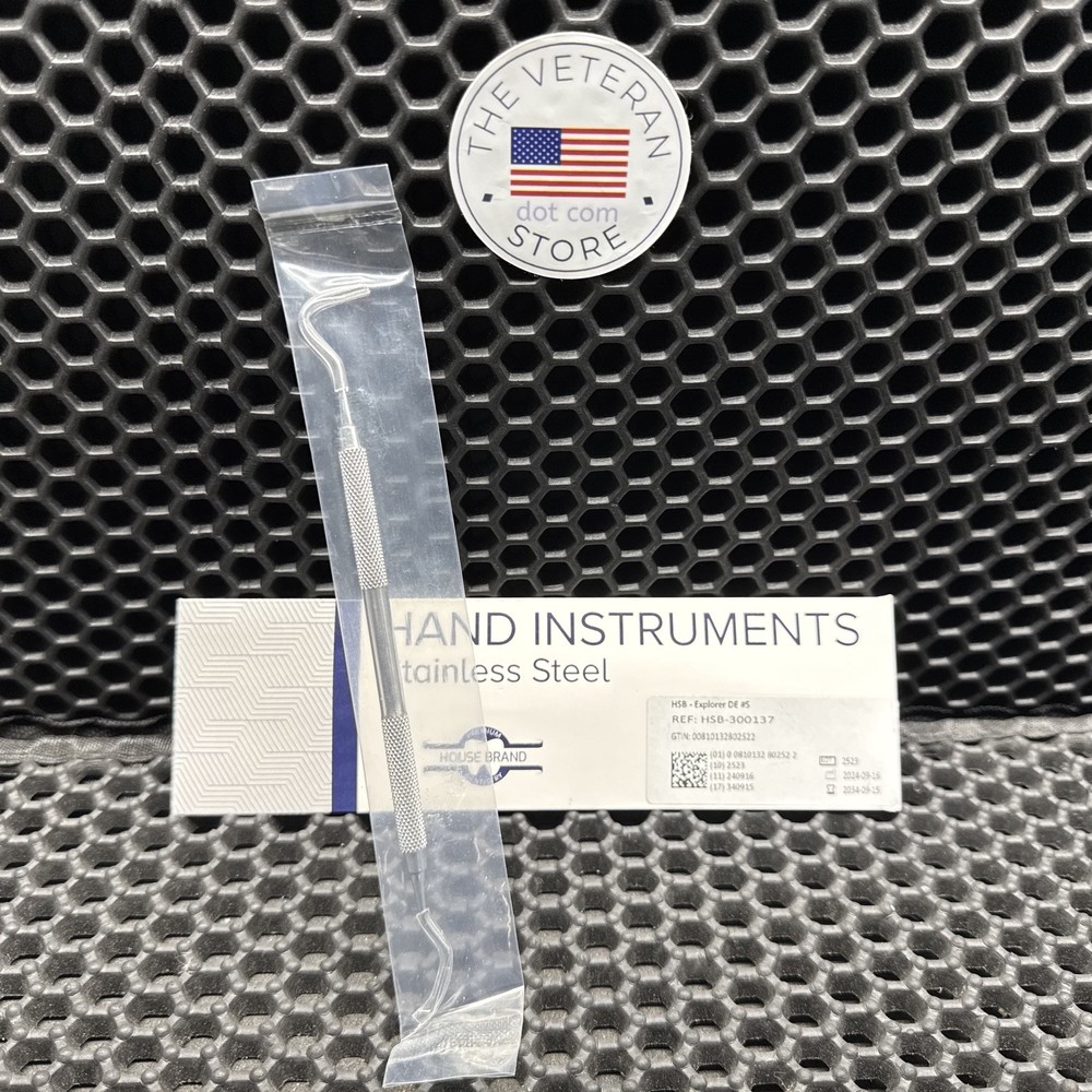 House Brand Dentistry 300137 HSB Double End #5 Dental Explorer