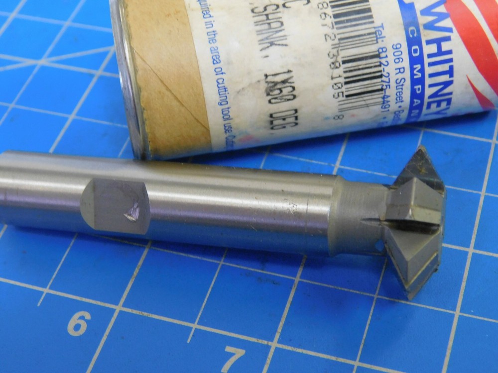 Whitney Tool Co. Carbide Tipped 60° Included Angle Cutter 1.00″ x .3125″ x .500″