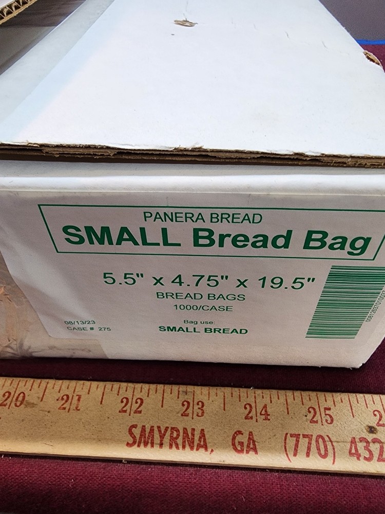 Panera Bread Bags 5.5″x 4.75″ x 19.5″ Clear, 1000/Case
