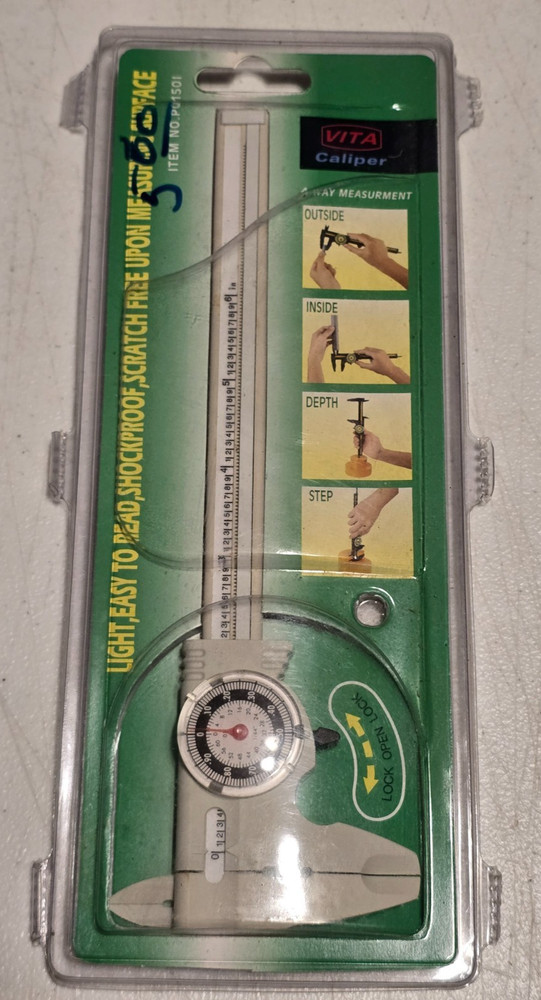 Brand New Sealed VITA Inside/Outside Dial Caliper 0-6″ Tool #PQ1501